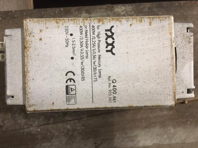 trafo 400w gasontladingslamp.